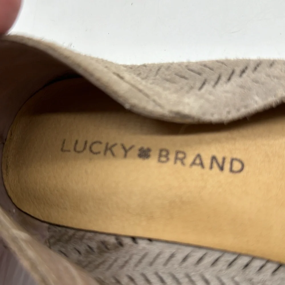 Lucky Brand Brogman Suede Slip On Loafer Size 8.5 BLO6753